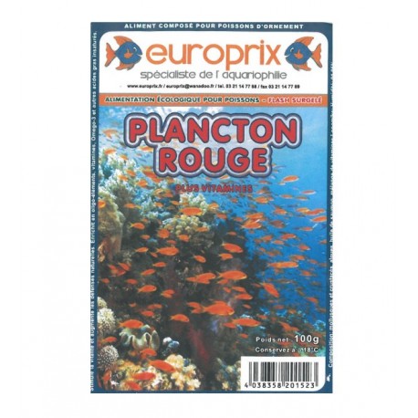 PLANCTON ROUGE 100 gr LA PLAQUE ALVEOLEE