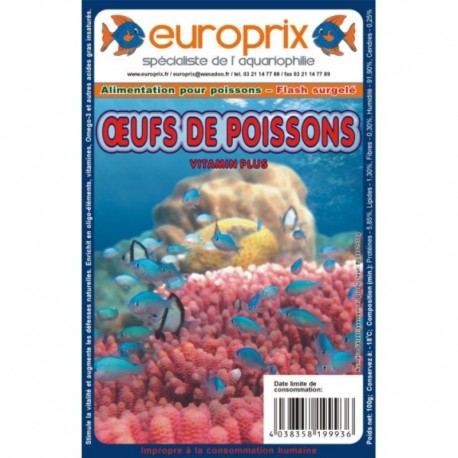 OEUFS DE POISSONS 100gr la plaque alvéolée
