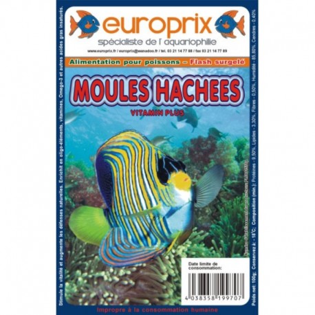 MOULES HACHEES 100gr la plaque alvéolée