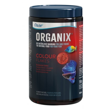 OASE ORGANIX COLOUR FLAKES 1L - 150gr - nourriture paillettes pour des couleurs vives et intenses
