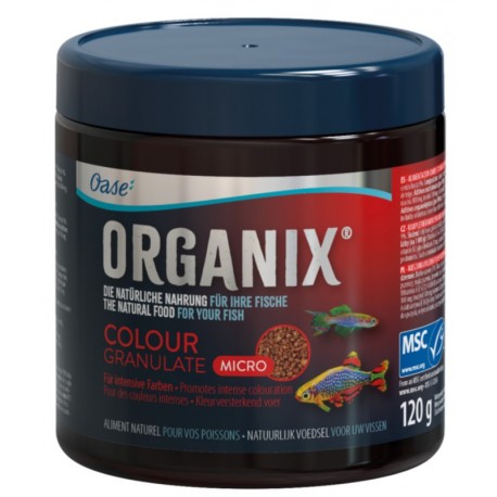OASE ORGANIX MICRO COLOUR GRANULATE 250ML - 120gr - nourriture granulés pour des couleurs vives et intenses