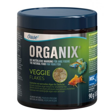 OASE ORGANIX VEGGIE FLAKES 550ML - 90gr - nourriture paillettes pour poissons herbivores