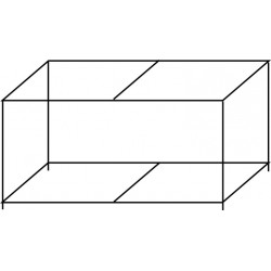 TABLE METALLIQUE SOUDEE 120x45x80cm -40/40mm - 4pieds - 1 renfort transversal haut et bas