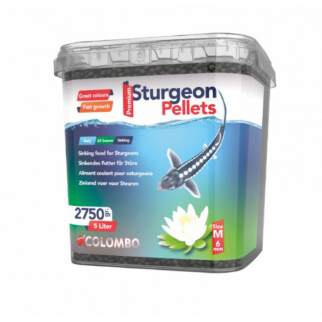 COLOMBO STURGEON PELLETS 5 LITRES MEDIUM