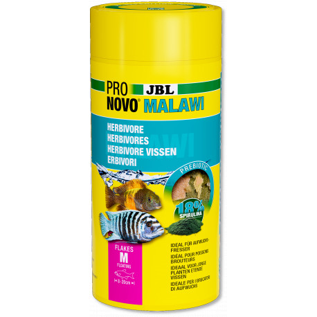 PRO NOVO MALAWI FLAKES M 1L JBL - Nourritures flocons pour Cichildés
