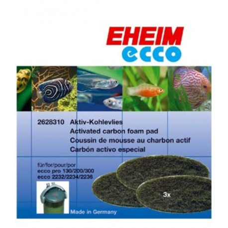 MOUSSE CHARBON POUR FILTRE EHEIM ECCO PRO 130/200/300 ref 2628310