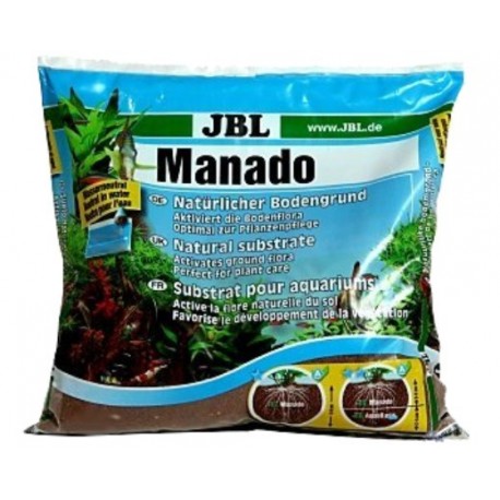 Substrat de sol naturel pour aquariums d'eau douce JBL MANADO 10litres