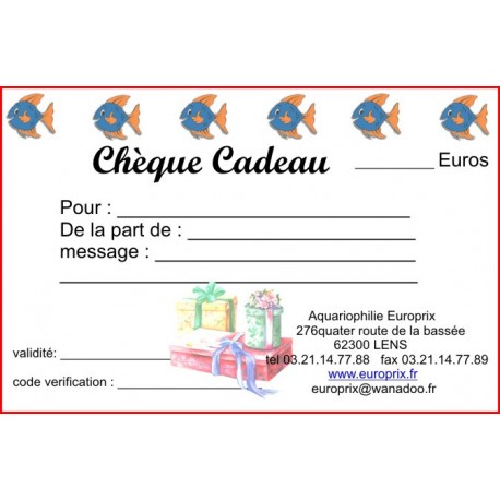 CHEQUE CADEAU A OFFRIR 