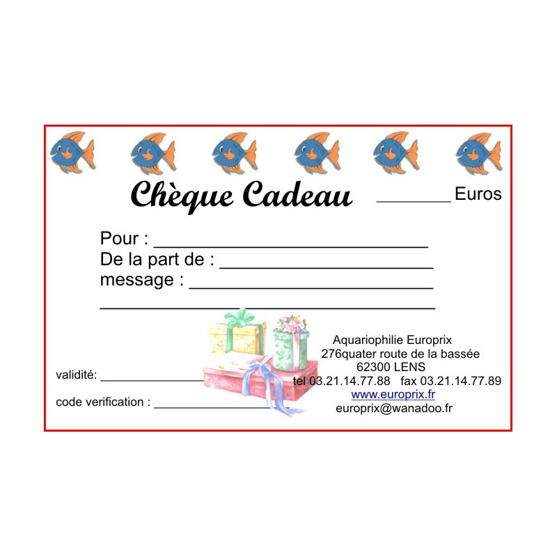 cheque cadeau 20 euros